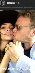 Emily Ratajkowski posa desnuda para su esposo en Instagram