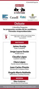 Jaime Araujo formula vicepresidencial de la candidata Piedad Córdoba estará en debate “Colombia Pregunta”.