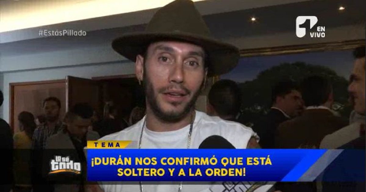 El cantante Durán y solterito y a la orden