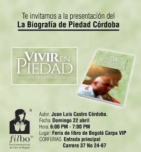 Presentación del libro ‘Vivir en Piedad’ de Juan Luis Castro Córdoba.