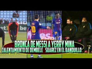 El regaño de Messi a Yerry Mina que se hace viral en redes sociales