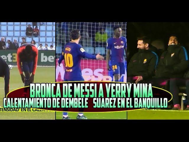 El regaño de Messi a Yerry Mina que se hace viral en redes sociales