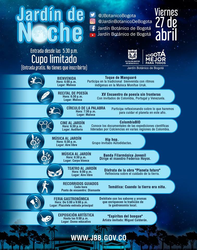 ¡Sin pagar un peso! Hay Jardín Botánico de noche este viernes