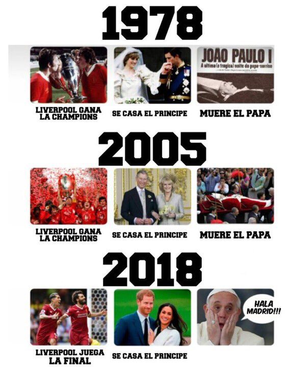 La historia del meme que alerta de «maldición mortal» al papa si el Liverpool gana la Champions