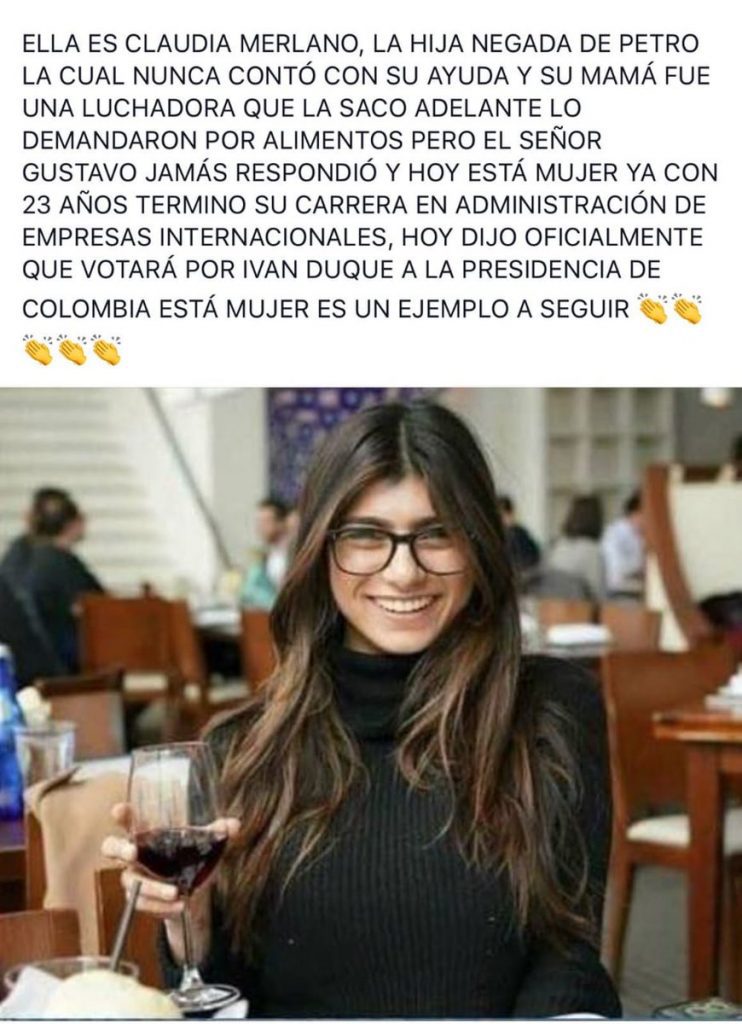 La exestrella porno que se presenta como hija de Gustavo Petro