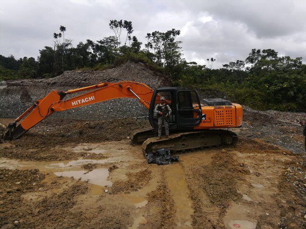 Contundente golpe a la minería ilegal que Eln realizaba en área general del Río Micay