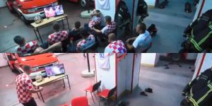 El video de los bomberos croatas viendo el Mundial que se hace viral en redes