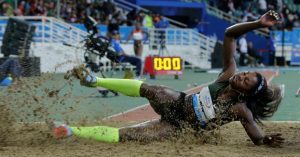 Caterine Ibarguen marcó el mejor registro de salto triple al conseguir 14.96 metros