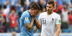 Jugador uruguayo lloró mientras Francia cobraba un tiro libre