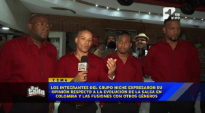 Integrantes del Grupo Niche hablandoon de fusiones con otros géneros