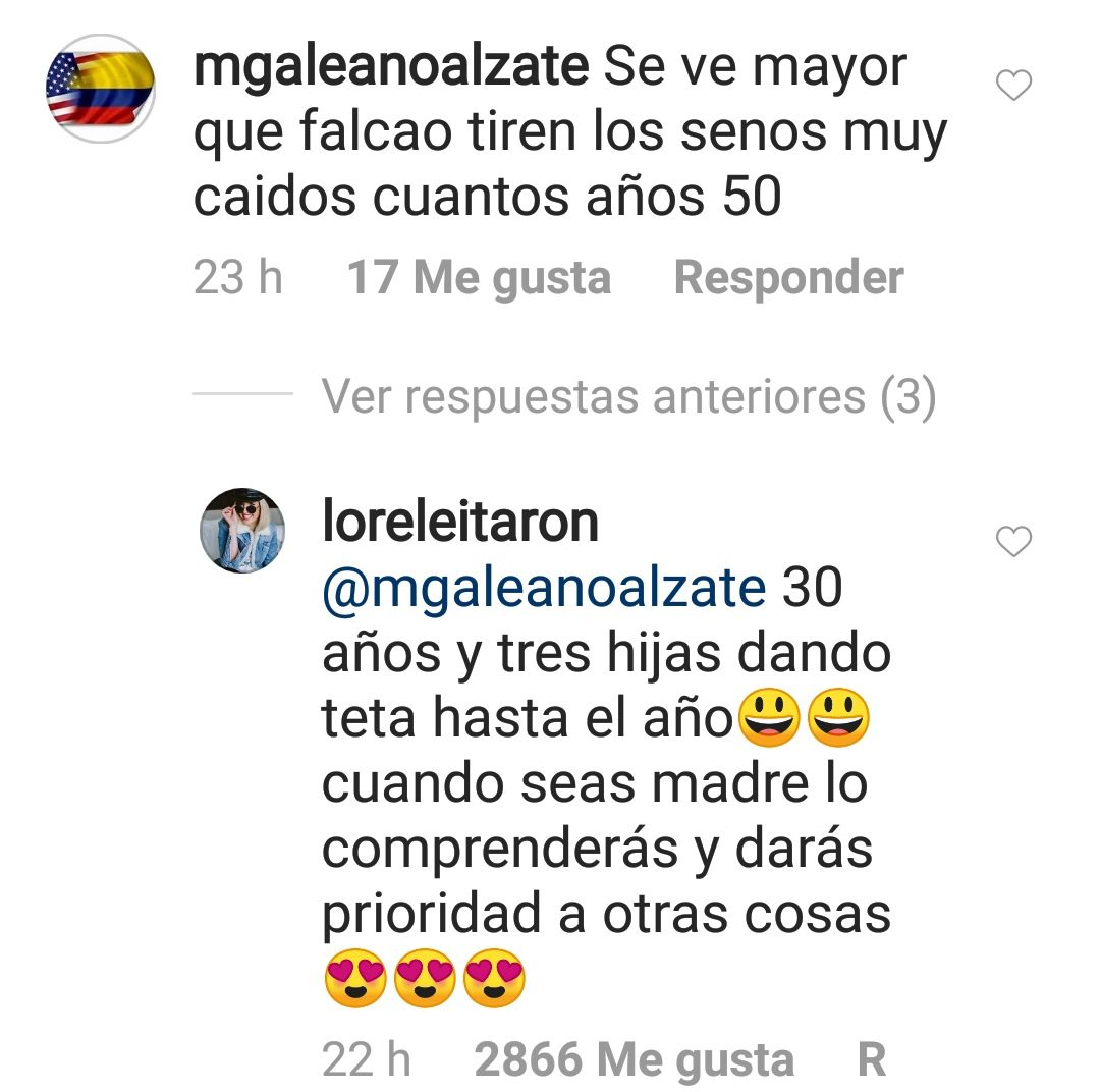 Lorelei Tarón fue la acusa de tener los «senos caídos» y ella se lució con su respuesta