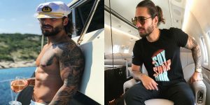 La tremenda rumba que armó Maluma en pleno avión