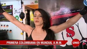 Primera colombiana al mundial aficionado de Artes Marciales Mixtas