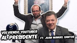 Juan Manuel Santos como 'youtuber', así fue el reto de Daniel Samper