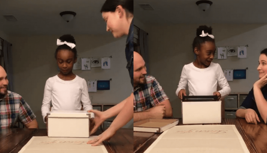 La conmovedora reacción de esta niña al enterarse de que es adoptada