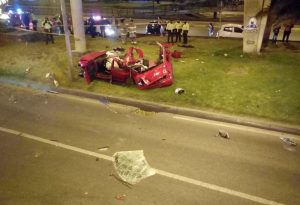 Habitante de calle habría causado accidente de tránsito en la Autopista Norte