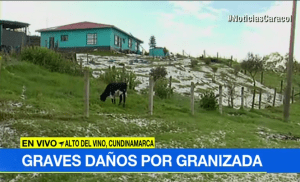 Impresionante granizada en vía Bogotá–La Vega deja graves daños entre agricultores