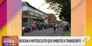 Autoridades buscan un motociclista que atropelló a un hombre en Bogotá