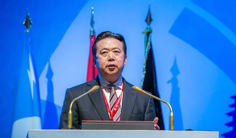 Interpol recibe la renuncia de su presidente, detenido en China