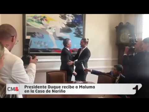 Presidente Duque recibe a Maluma en la Casa de Nariño