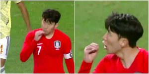 (Video) Las ofensivas señas de Heung-Min Son contra los colombianos