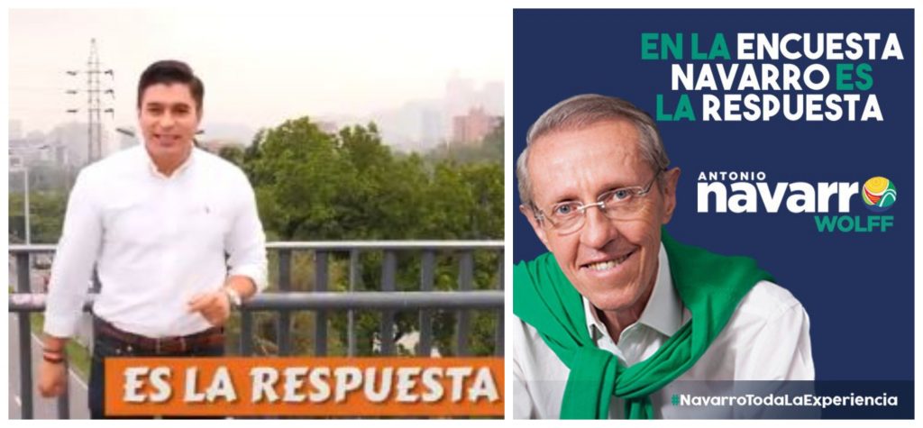 Candidato Jaime Mejía a la Alcaldía de Medellín, copia frase de campaña de Antonio Navarro