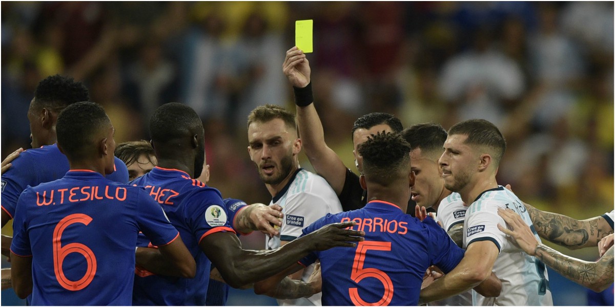pelea colombia argentina copa america