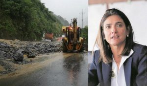 Ministra Orozco: pronóstico de 3 meses para reabrir la Vía al Llano puede cambiar con las lluvias