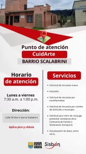 SISBÉN ABRE NUEVO PUNTO PARA LA COMUNA 7 EN EL BARRIO SCALABRINI
