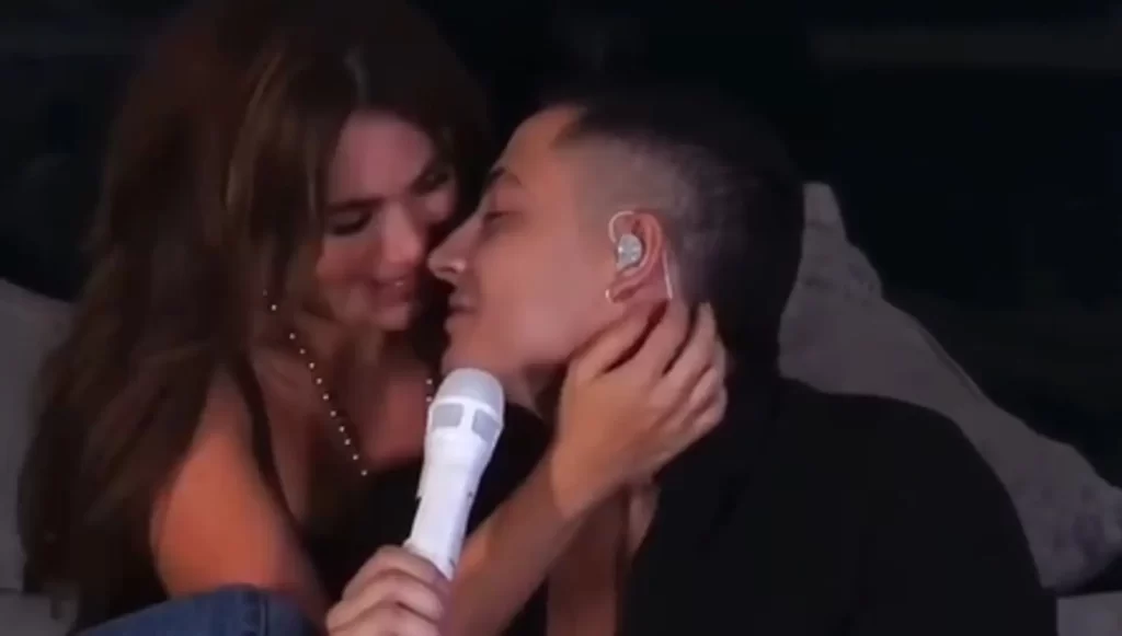 ¡Con un besito y una serenata! Así confirmaron su noviazgo Sara Uribe y el cantante Camilo Méndez