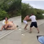 ¡El paseo terminó a los golpes! Turistas protagonizaron tremendo escándalo en plena vía de San Andrés