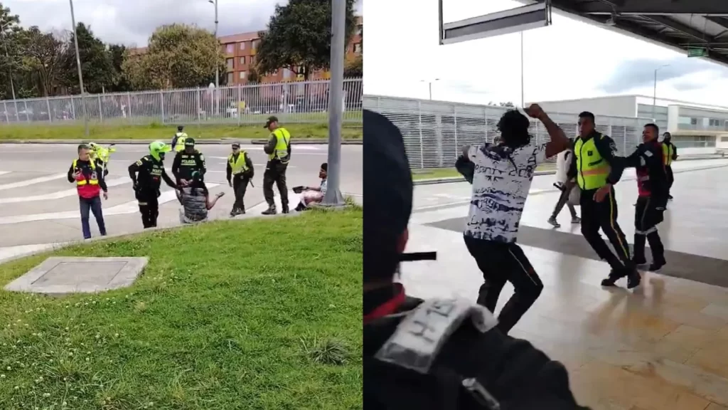 ¡Por no pagar el pasaje! Dos colados atacaron con arma blanca a un vigilante en TransMilenio